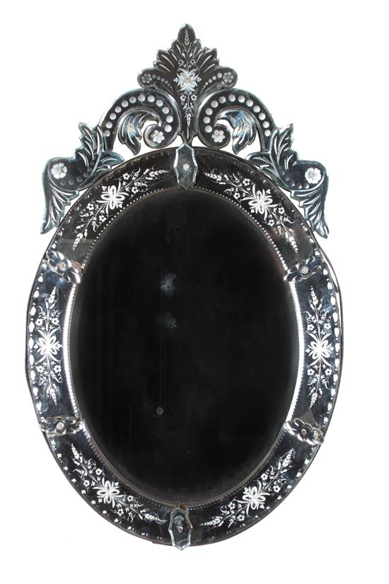 Appraisal: Sale Lot A Venetian Glass Mirror having an open foliate