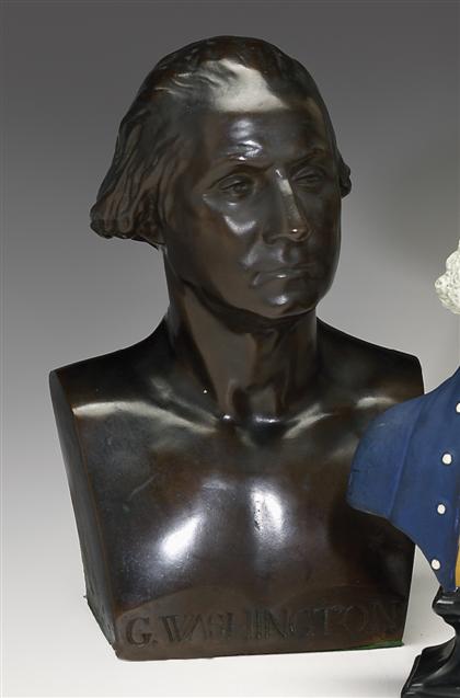 Appraisal: Bronze bust of George Washington late th century Marked 'Reduction