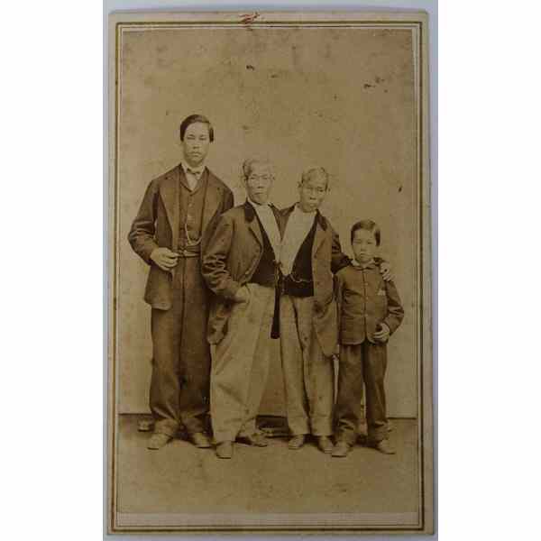 Appraisal: Siamese Twins Chang Eng Bunker with their Children Civil War