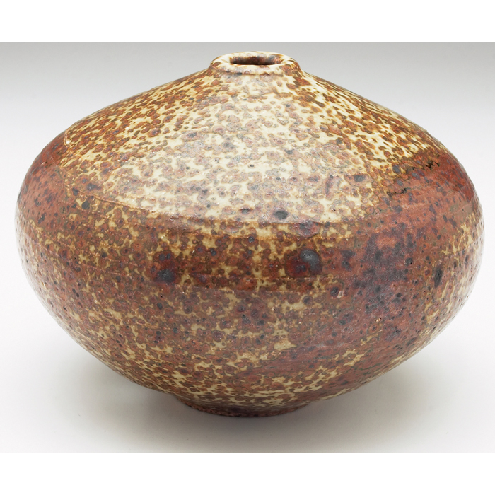 Appraisal: Vivika and Otto Heino vase bulbous shape covered in a