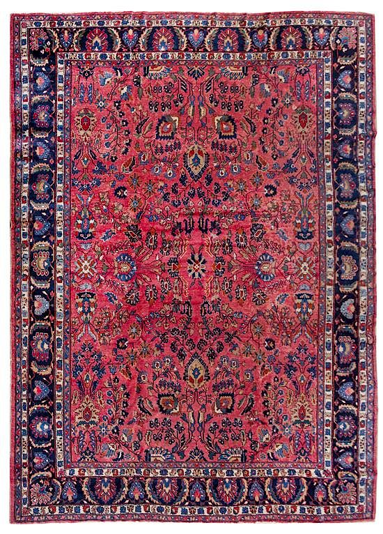 Appraisal: A Sarouk Wool Rug feet inches x feet inches A