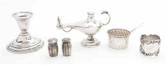 Appraisal: A Collection of American Sterling Silver Articles comprising a covered