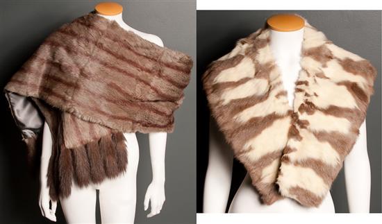 Appraisal: Two fur stoles