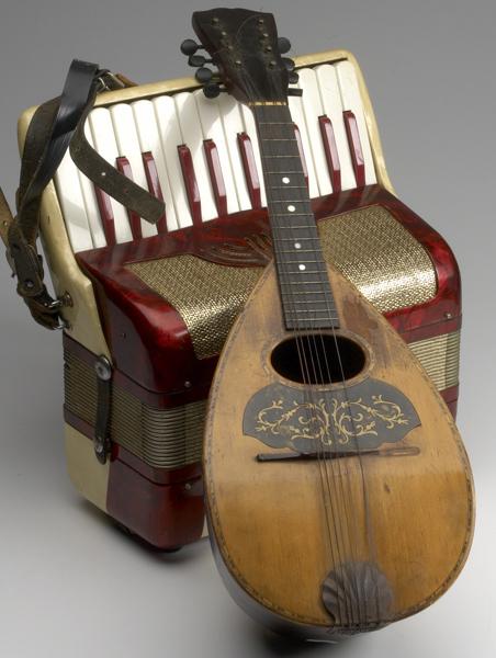 Appraisal: MUSICAL INSTRUMENTS Early th C mandolin together with a piano