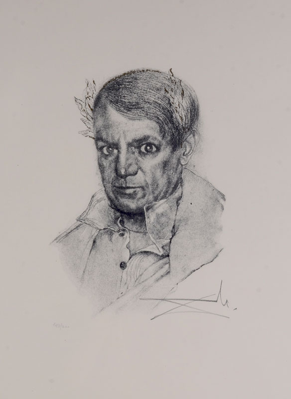 Appraisal: LITHOGRAPH OF PABLO PICASSO AFTER SALVADOR DALI ''Portrait of Picasso