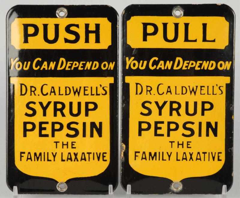 Appraisal: Lot of Dr Caldwell's Door Push Plates Description Porcelain Nice