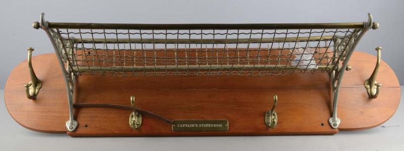 Appraisal: Captain's Stateroom NSWR Luggage Hat Rack One NSWR New South