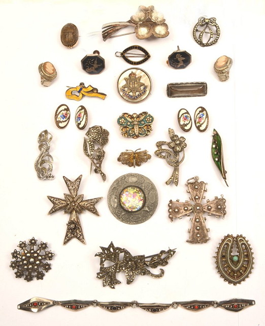 Appraisal: A COLLECTION OF VARIOUS SILVER AND OTHER JEWELLERY including two