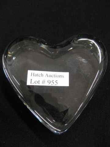 Appraisal: Baccarat Crystal Figural Heart Paperweight signed '' excellent