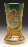 Appraisal: DAUM MARTELE UNDERWATER VASE Spectacular Daum vase has acid cut