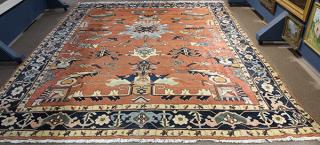 Appraisal: Persian Serab carpet with geometric designs ' x ' Persian