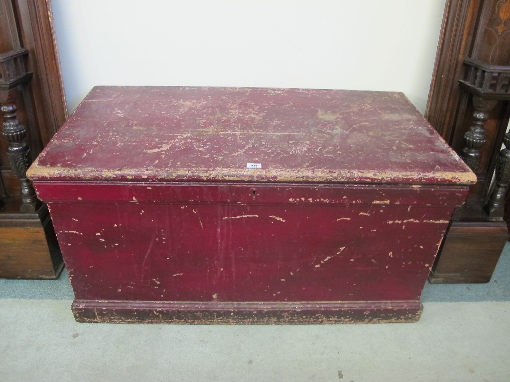 Appraisal: Victorian painted pine blanket chest