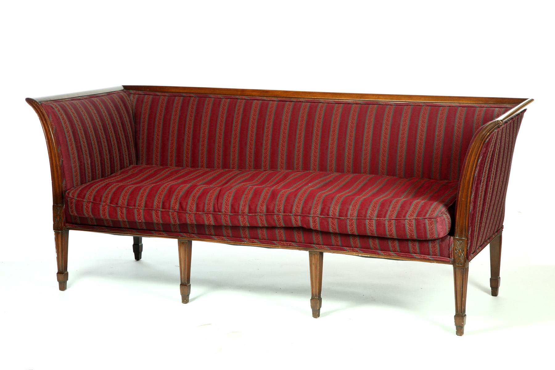 Appraisal: CLASSICAL-STYLE SOFA Twentieth century Tapered legs l