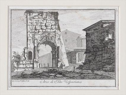 Appraisal: FOUR ARCHITECTURAL ENGRAVINGS Arco di Tito Vespasiano after Le Grey