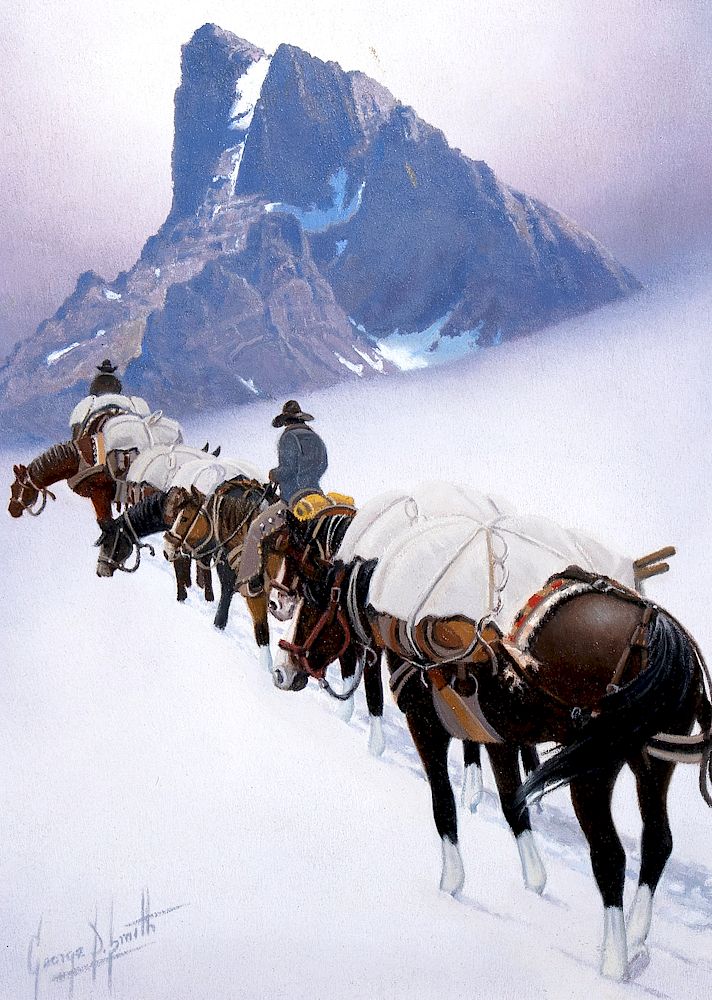 Appraisal: George Smith Climbing the Cathedral Snow Fields Smith George Dee