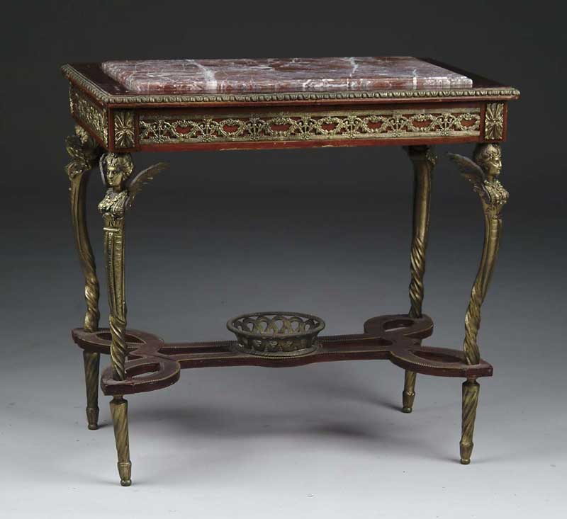 Appraisal: OUTSTANDING LOUIS XVI STYLE ORMOLU AND MAHOGANY CENTER TABLE WITH