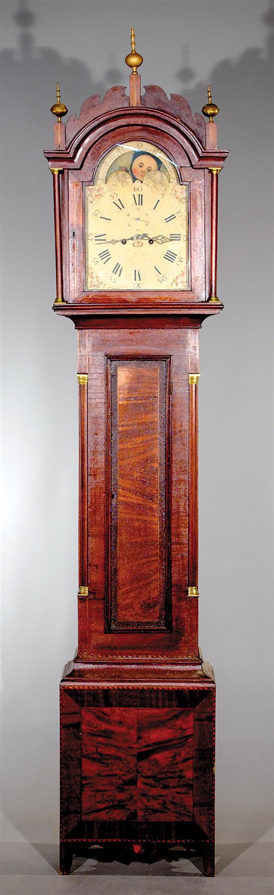 Appraisal: American mahogany tall case clock Timothy Chandler Concord New Hampshire