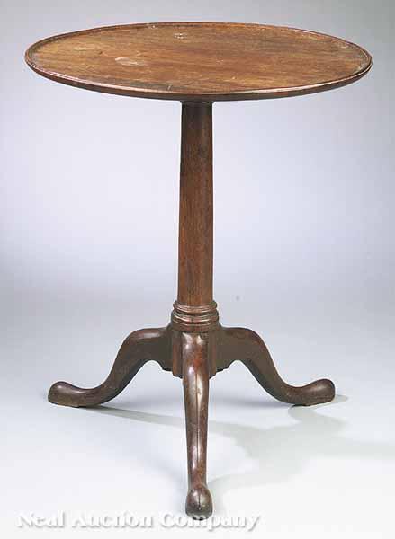 Appraisal: A George III-Style Mahogany Candlestand th c circular top tapering