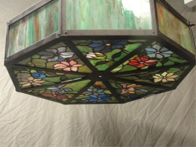 Appraisal: Arts Crafts Tiffany Style Octagonal Chandelier From a Stamford location