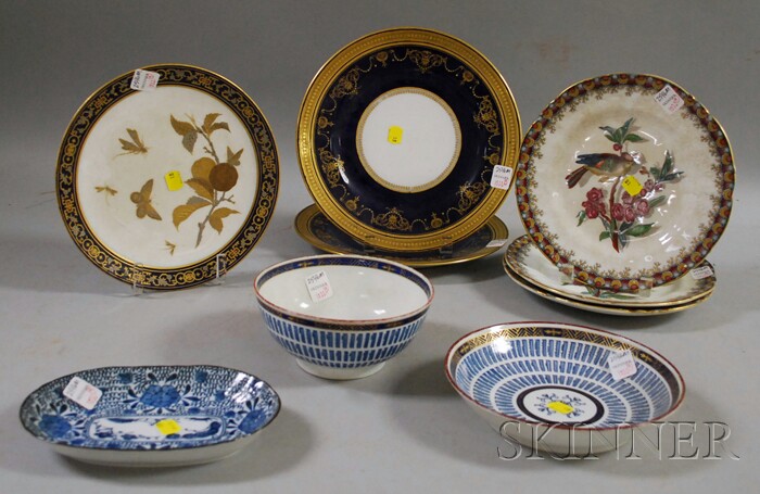 Appraisal: Seven Transfer Decorated Ceramic Plates and Two Bowls