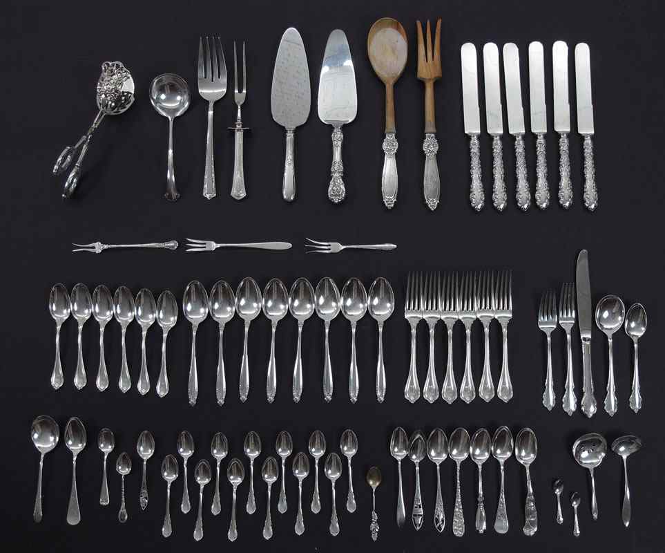 Appraisal: LARGE COLLECTION OF STERLING FLATWARE Approx pieces from assorted makers