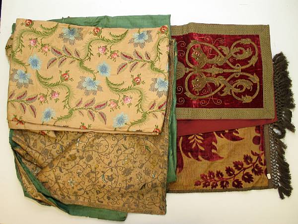 Appraisal: An assembled group of fabrics th th century Comprising French