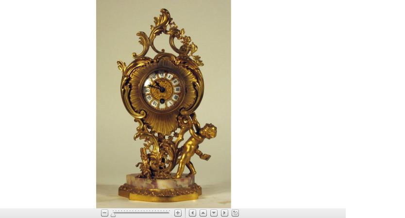 Appraisal: Louse XV style gilt bronze mantel clockmovement stamped henry paris