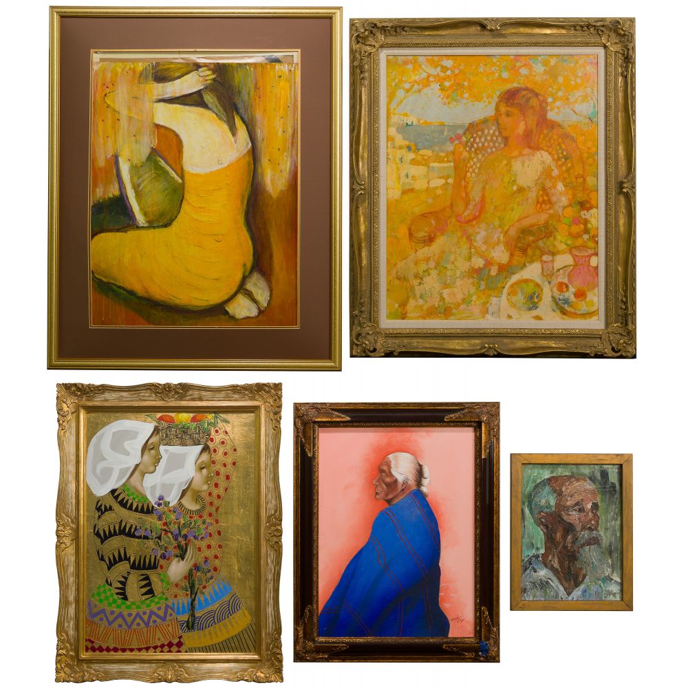 Appraisal: OIL PAINTING ASSORTMENT items including oil on canvas undated illegibly