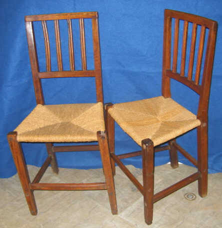 Appraisal: PAIR OF AMERICAN SHERATON MAHOGANY SIDE CHAIRS Square backs with