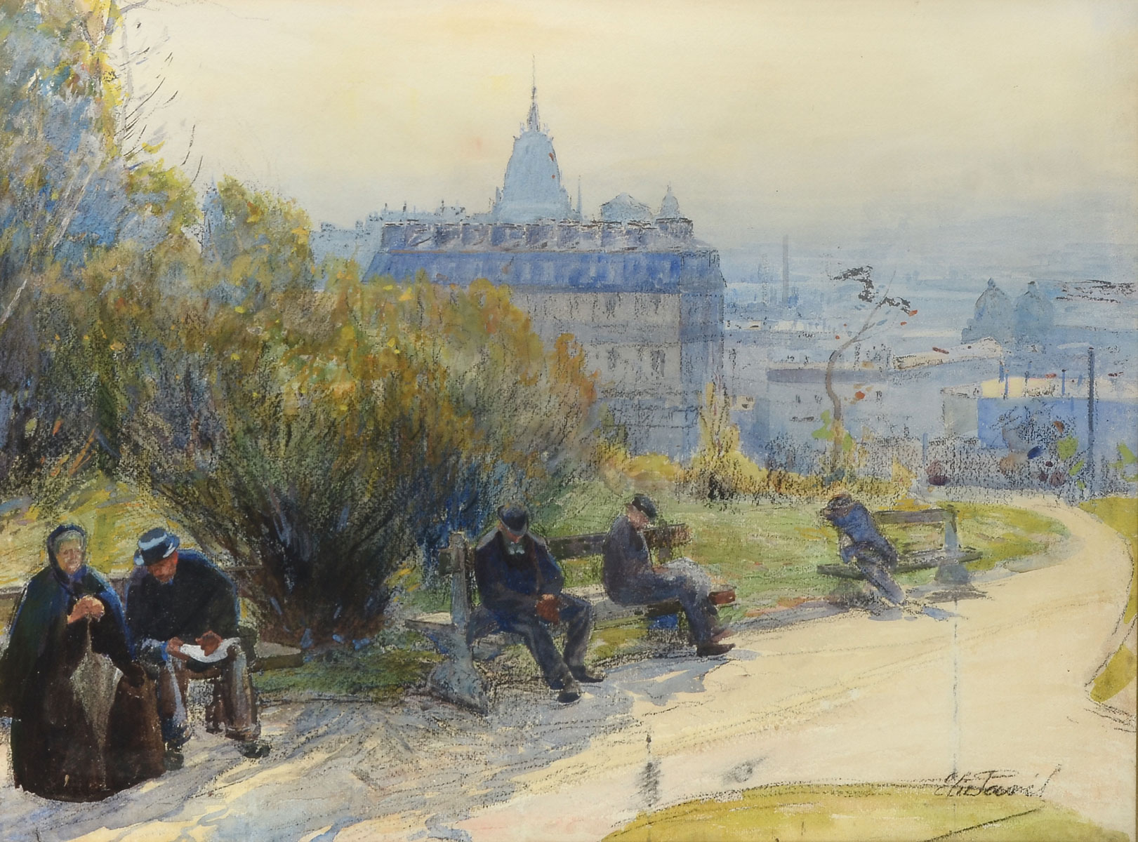 Appraisal: PAVEL Elie Russia France - View of Paris from Montmartre