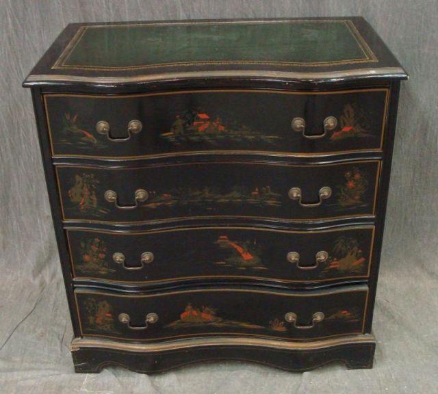 Appraisal: Chinoiserie Decorated Serpentine Front Chest From a Larchmont home