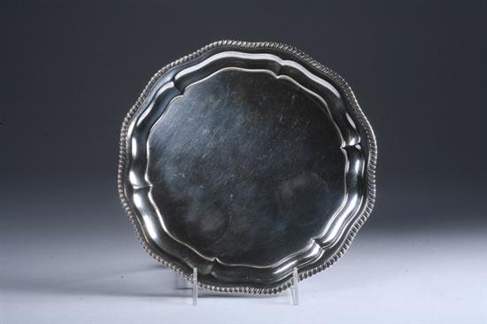 Appraisal: DOMINICK HAFF STERLING SILVER SALVER In the George III style