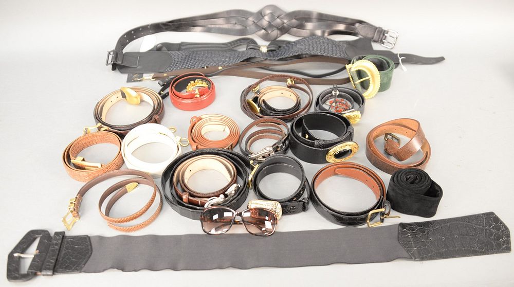 Appraisal: Large group of women belts to include Raina black leather