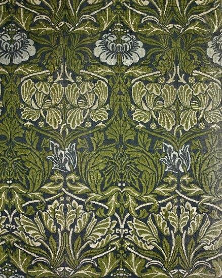 Appraisal: Six curtain panels in the style of William Morris William