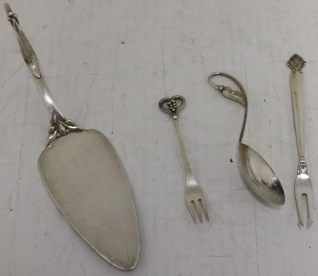 Appraisal: PIECE STERLING SILVER LOT TO INCLUDE JENSEN LONG SAUCE LADLE