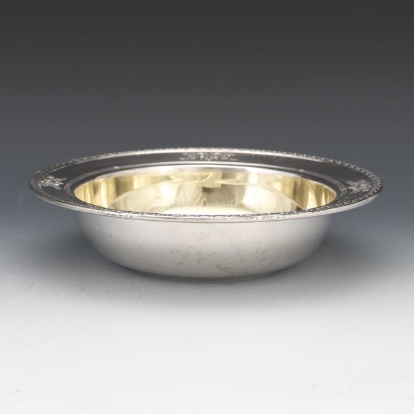 Appraisal: ART DECO DOMINICK HAFF STERLING GOLD WASH SILVER CENTERPIECE BOWL