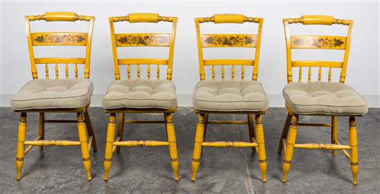 Appraisal: Sale Lot A Set of Four Hitchcock Chairs th century