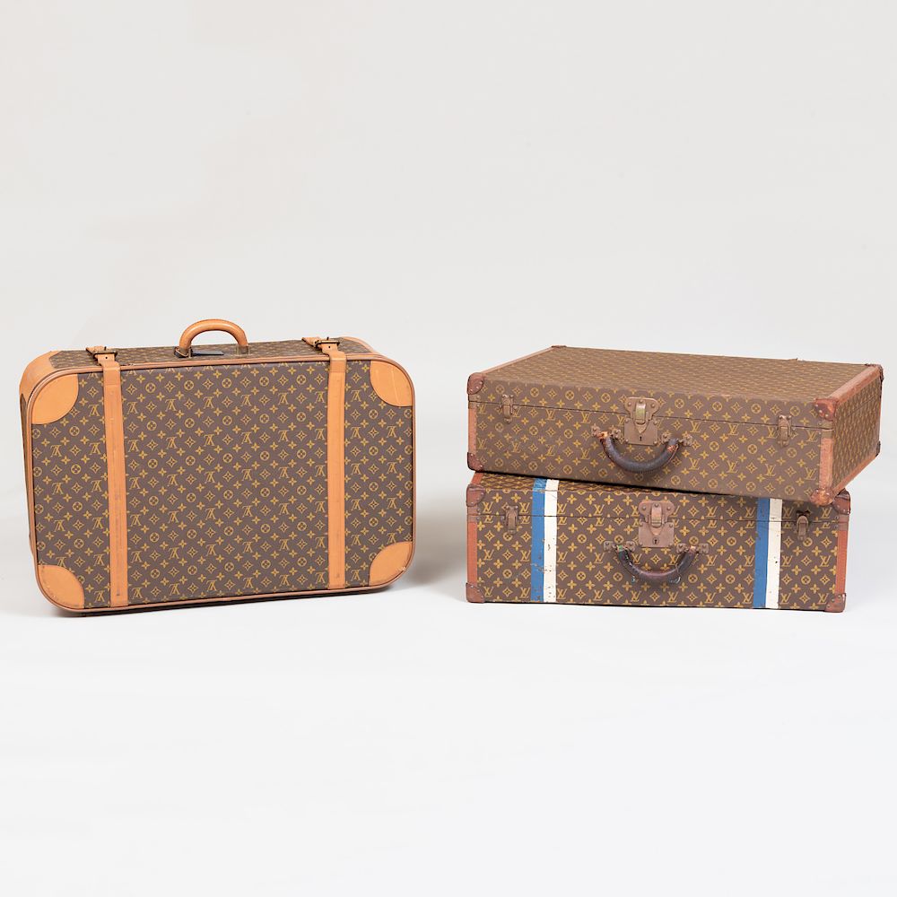 Appraisal: Group of Louis Vuitton Luggage Group of Louis Vuitton Luggage