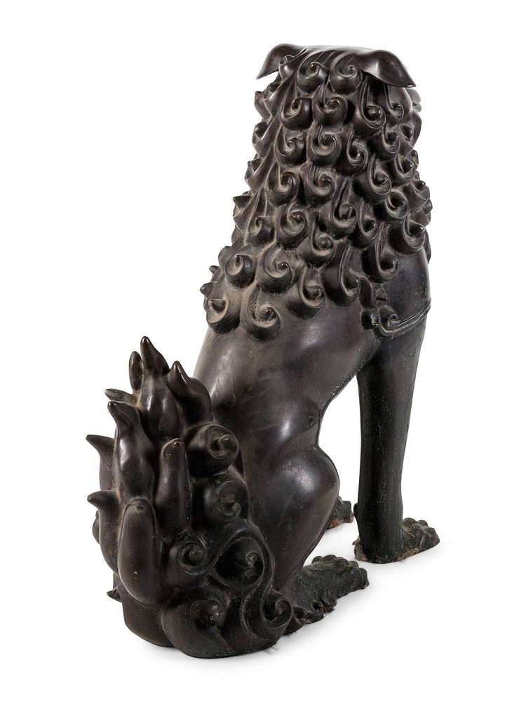 Appraisal: A Chinese Bronze Figure of a Fu Lion A Chinese