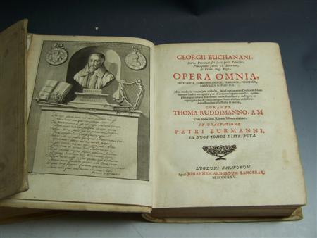 Appraisal: Buchanan George Opera omnia Leiden Johannes Arnoldus Langerak volumes to