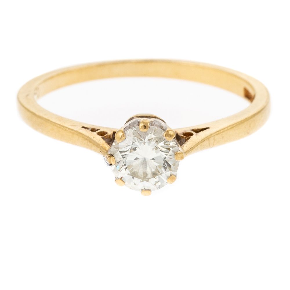 Appraisal: A Vintage Ring with ct Diamond in K K yellow