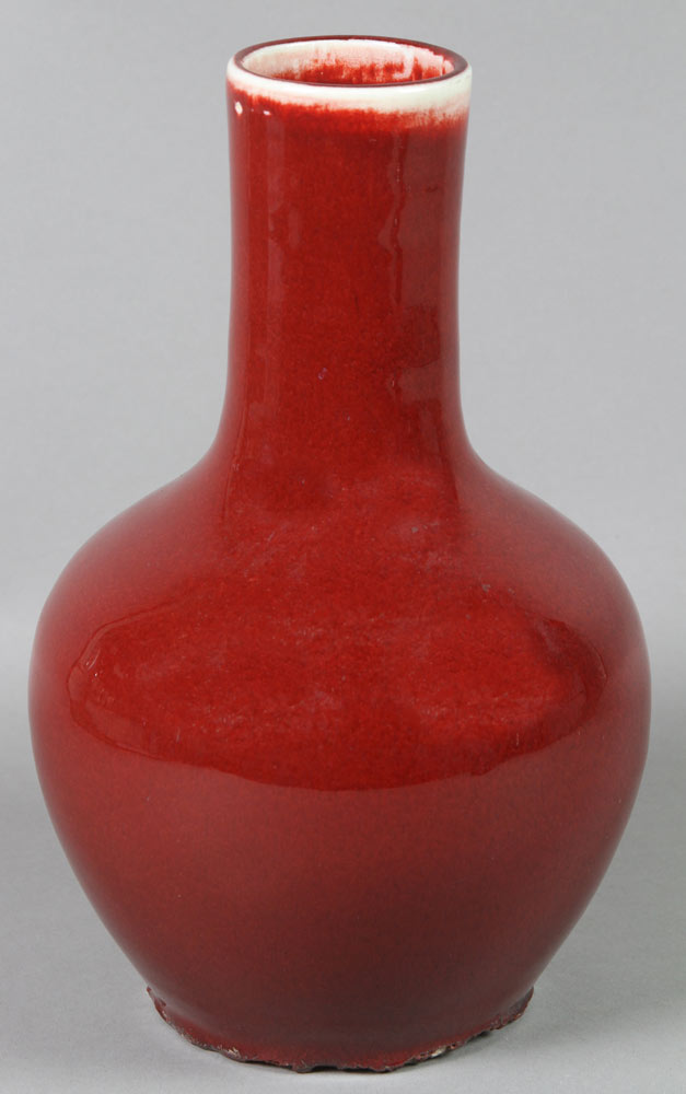 Appraisal: - Chinese Oxblood Vase Oxblood vase China x