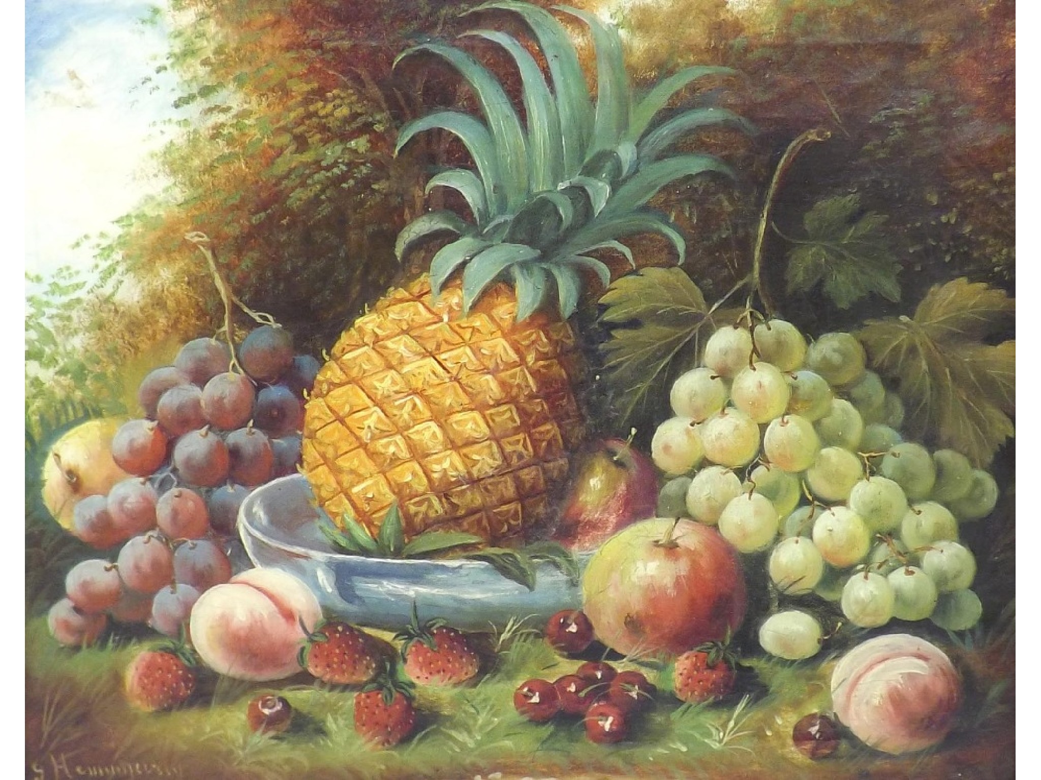 Appraisal: G Hemmingway th th century - Still life of fruit