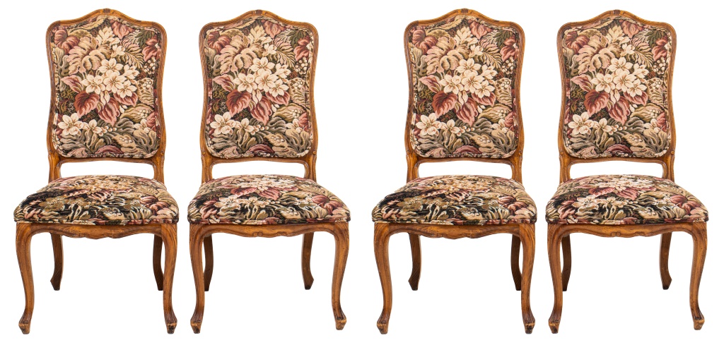 Appraisal: LOUIS XV STYLE DINING SIDE CHAIRS Set of Louis XV