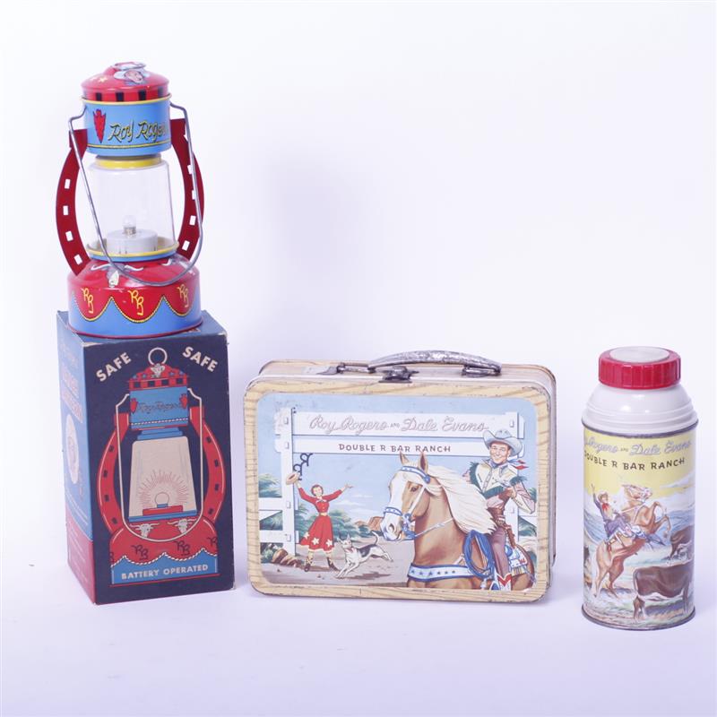 Appraisal: Three pc Roy Rogers memorabilia-Double R Bar Ranch lunchbox with