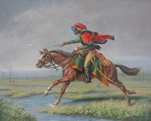 Appraisal: WHYTE Raymond American - ''Charging Chasseur'' depicts a charge soldier