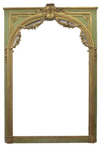 Appraisal: Monumental Louis XVI style frame paint decorated and parcel gilt