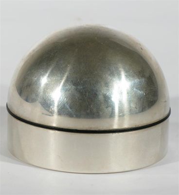 Appraisal: A Georg Jensen silver dice box and cover domed form