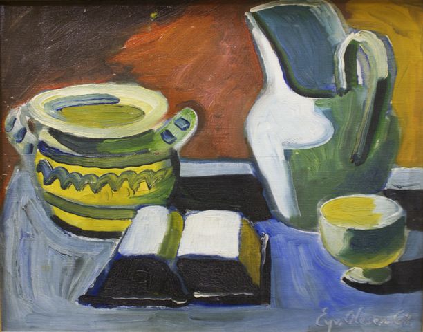 Appraisal: Eyvind Olesen - Still Life oil on canvas on board