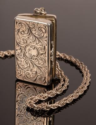 Appraisal: A Victorian silver vinaigrette Taylor Perry Birmingham of rectangular form